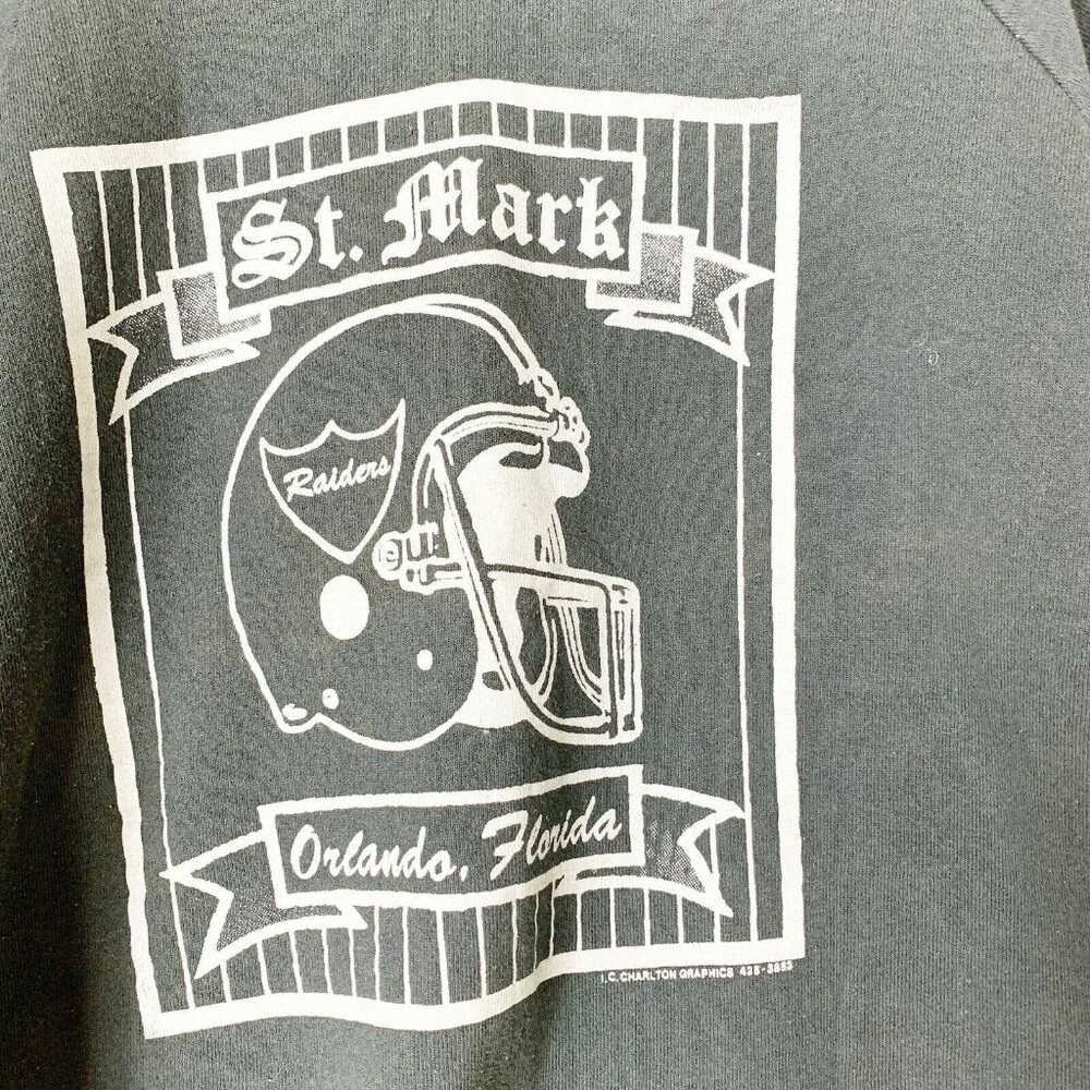 Orlando Football ST Mark Raiders Graphic Sweatshirt Vintage 80s Made In USA - Picture 3 of 7